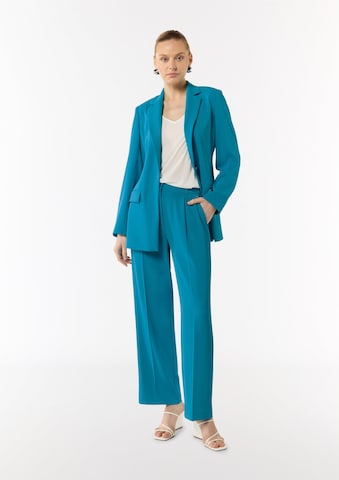 COMMA Wide leg Pleat-Front Pants in Blue