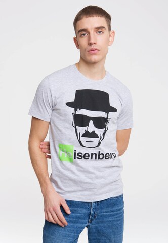 LOGOSHIRT Shirt 'Heisenberg' in Grey: front