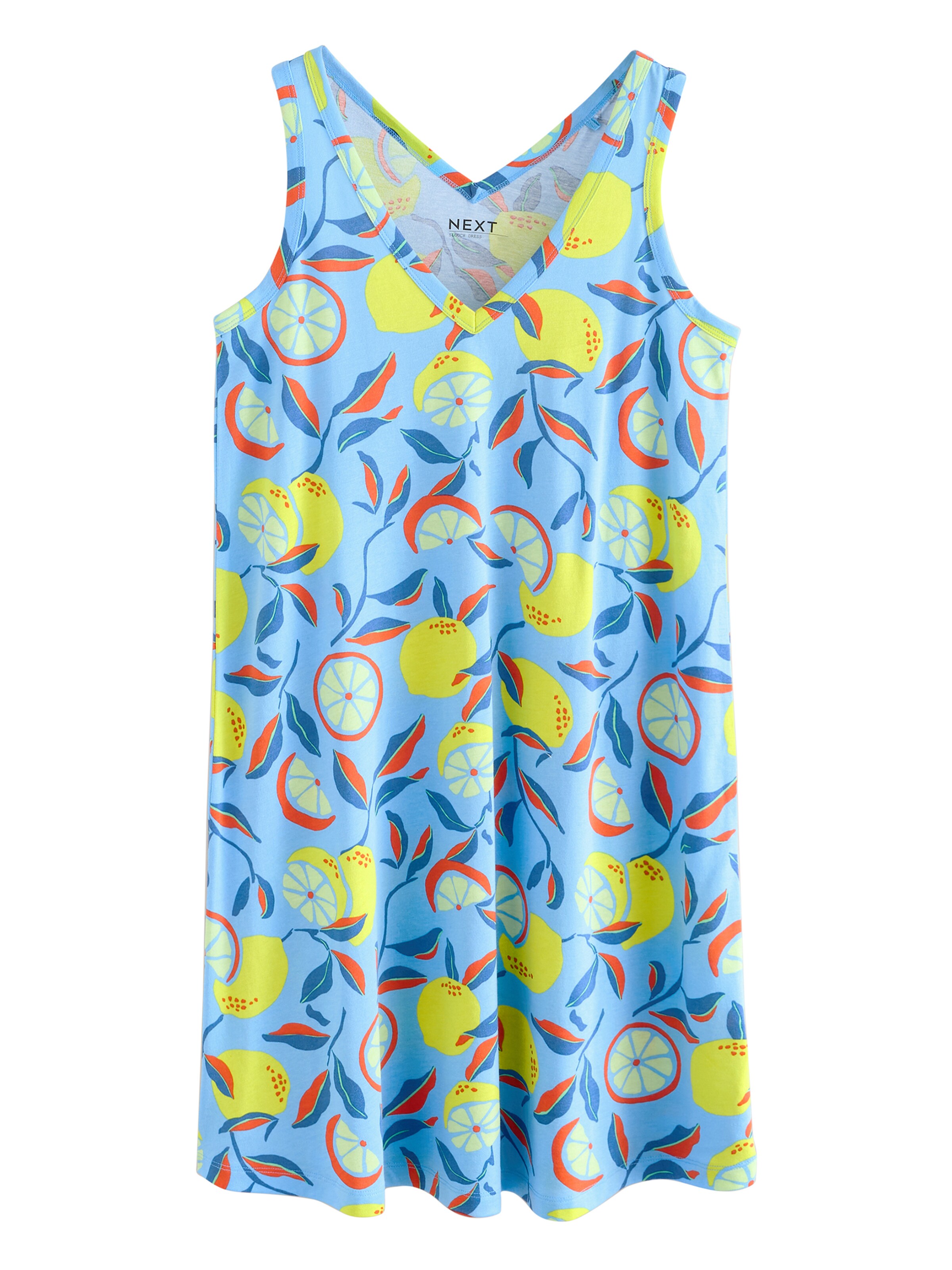 Next Καλοκαιρινό φόρεμα σε μπλε: μπροστά