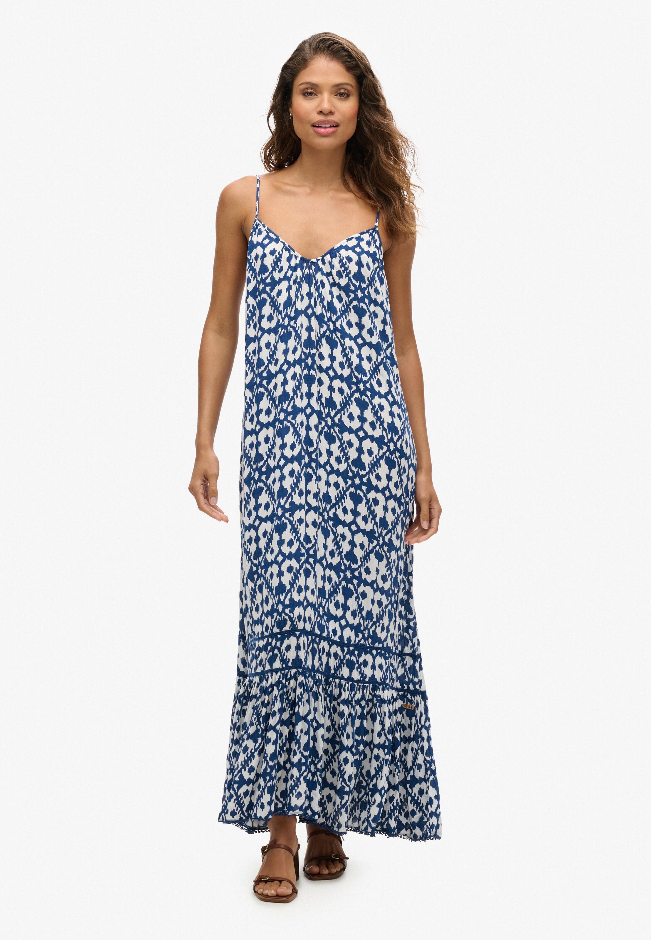 Superdry Beach Dress in Blue: front