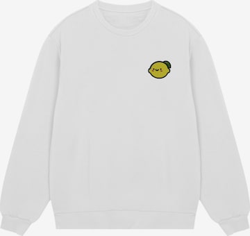 F4NT4STIC Sweatshirt 'Lemon Cute Face' in White: front