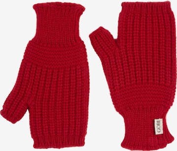 GOBI Cashmere Kurzfingerhandschuhe 'Rib-Knit Cashmere Gloves' in Rot: Vorderseite