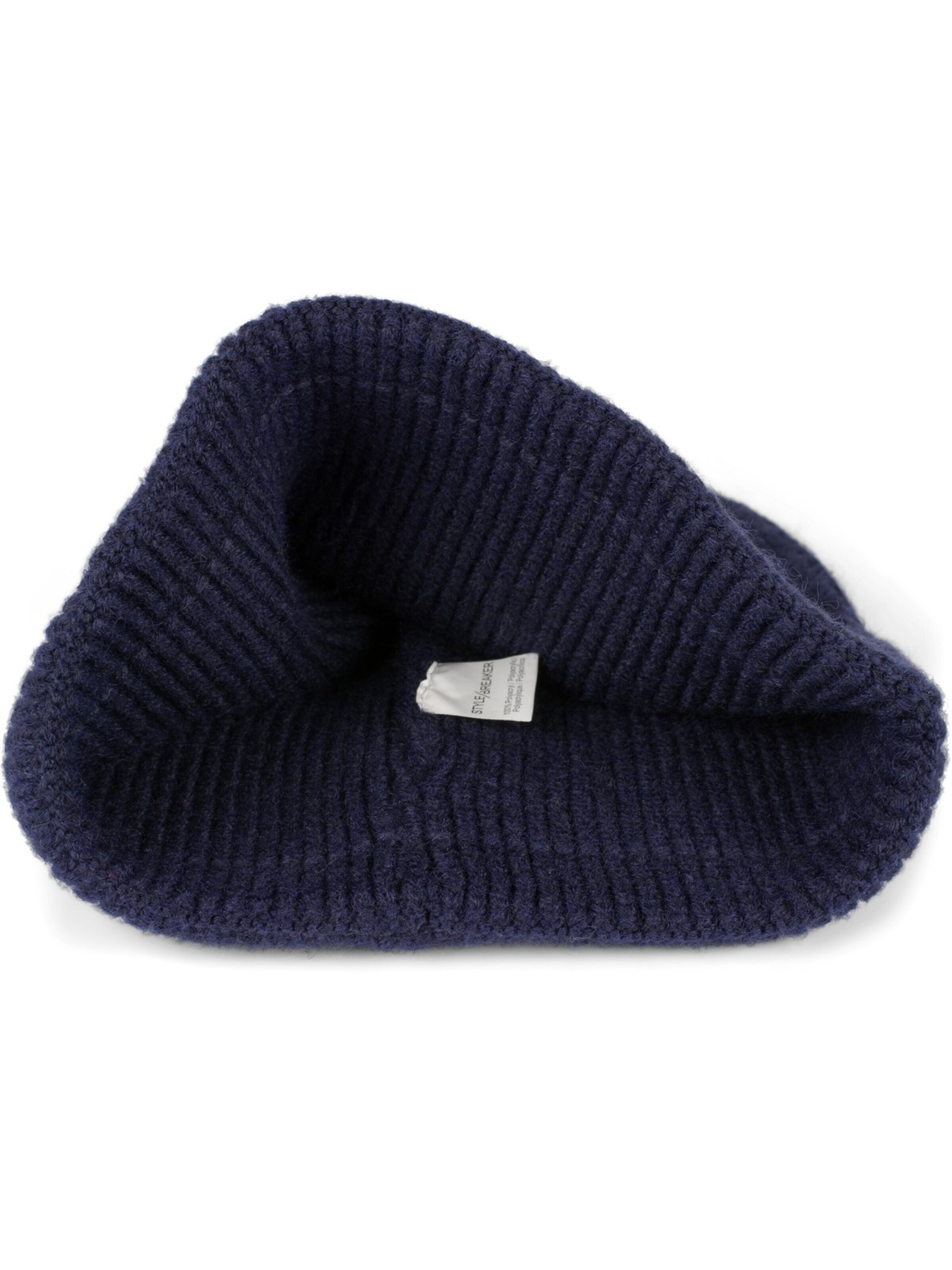 styleBREAKER Mütze 'Strickmütze mit Rippenmuster'‌‌‌‌‌‌‌‌ in Blau