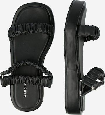Warehouse Strap sandal in Black
