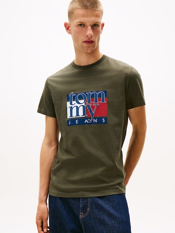 Tommy Jeans Μπλουζάκι σε πράσινο: μπροστά