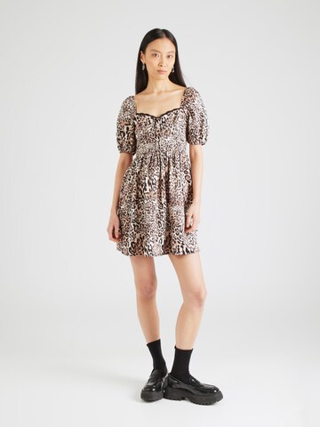 Miss Selfridge Dress in Brown: front
