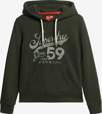 Superdry Sweatshirt in Groen: voorkant