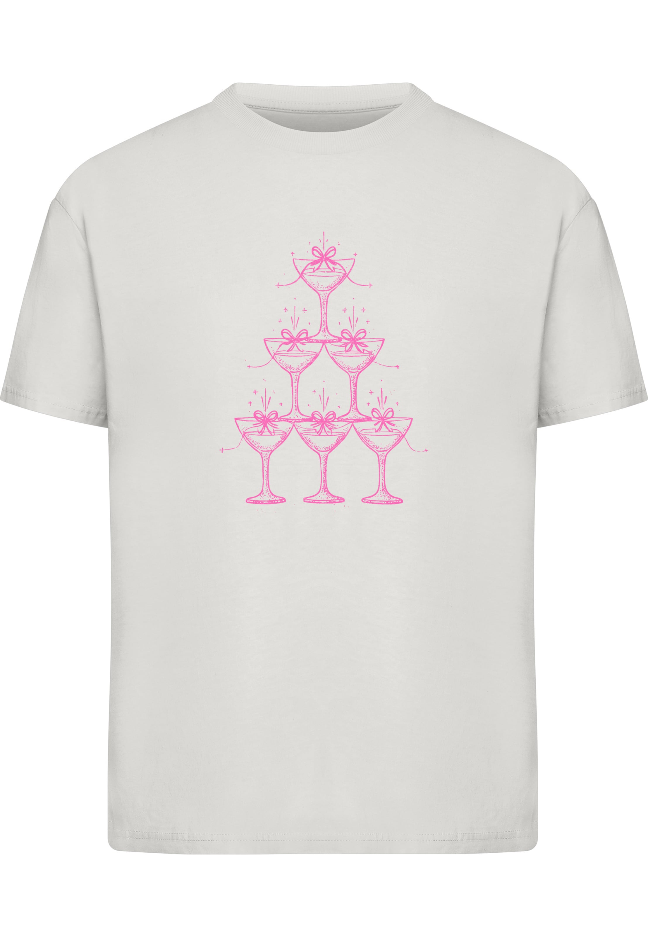 Miss Tee - Camiseta 'Cozy Drinks' en gris: frente