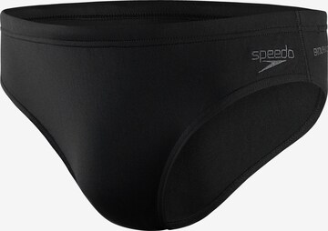 SPEEDO Athletic Swim Trunks in Black: front