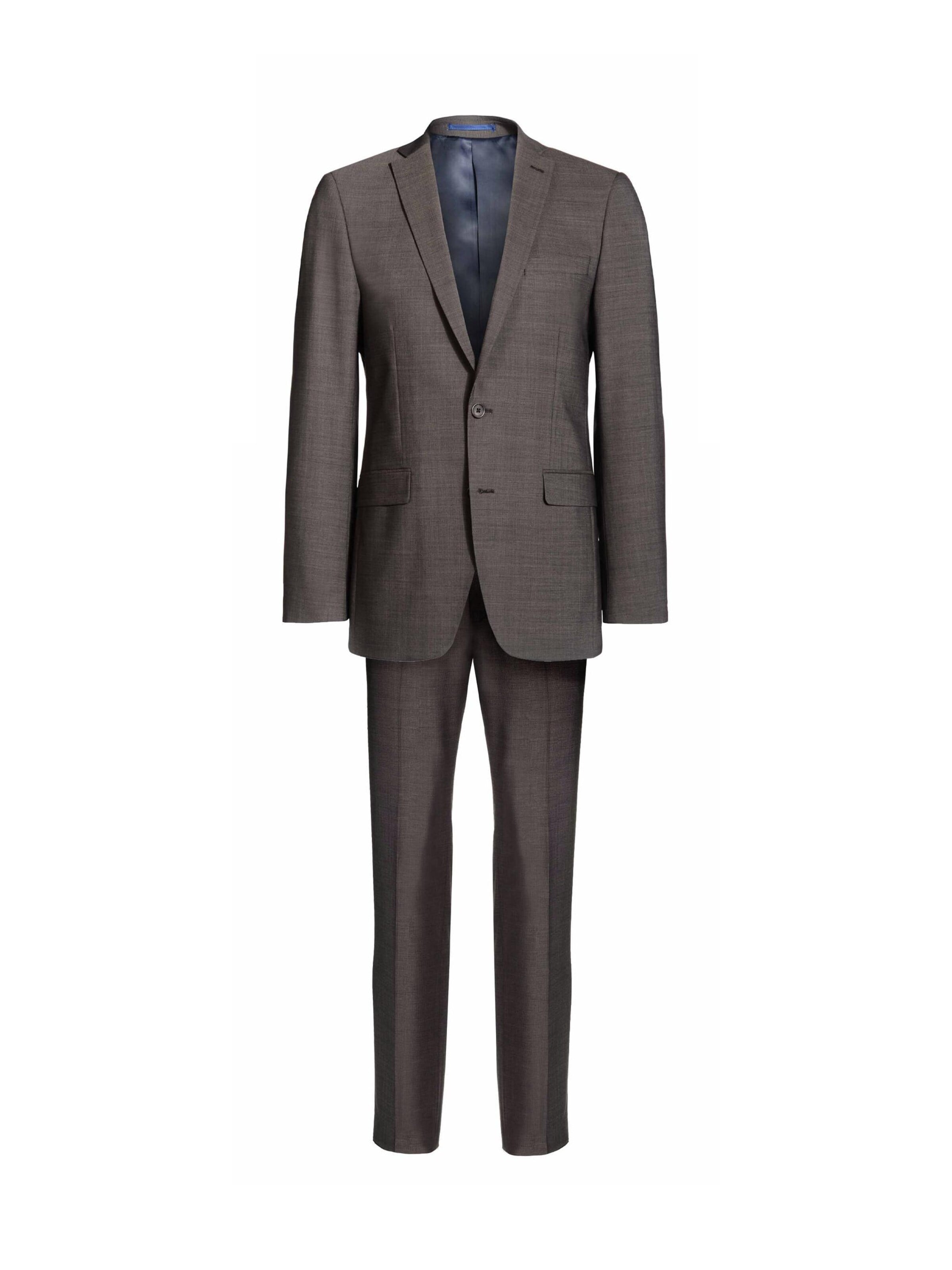 Thomas Goodwin Slimfit Pak in Bruin: voorkant