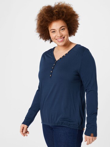 Ragwear Plus Shirt 'PINCH' in Blauw: voorkant