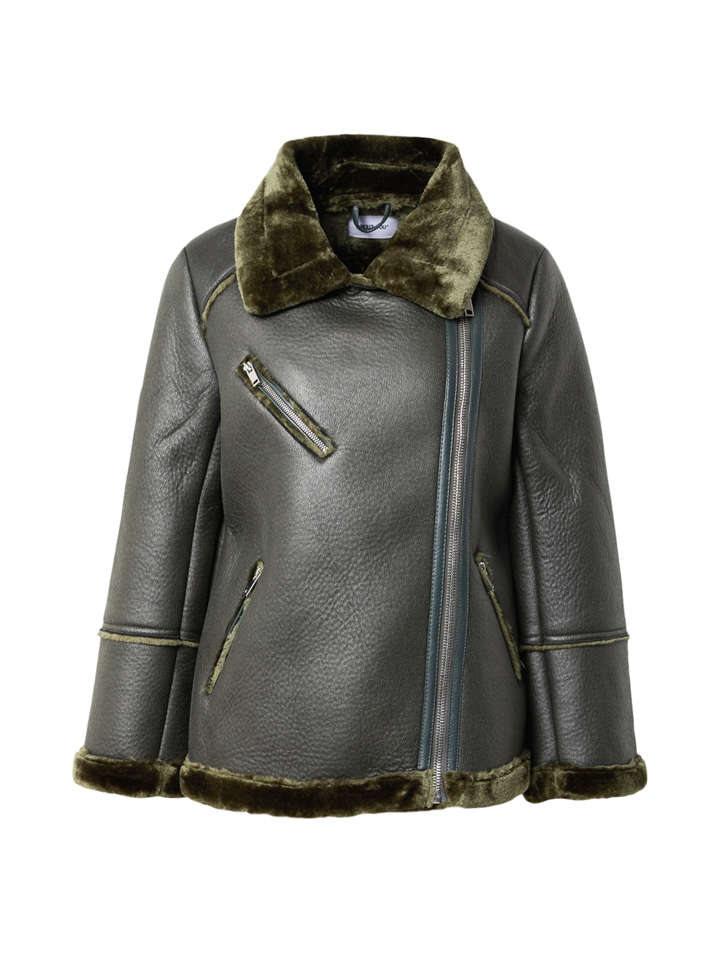 ABOUT YOU Between-Season Jacket 'Rose' in Green: front