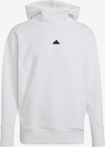 ADIDAS SPORTSWEAR Sports sweatshirt 'Z.N.E. Overhead' in White: front