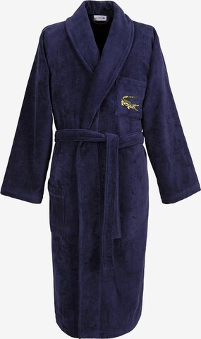 LACOSTE Long Bathrobe 'RENE' in Blue: front