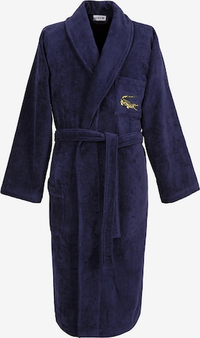 LACOSTE Long Bathrobe 'RENE' in Blue: front