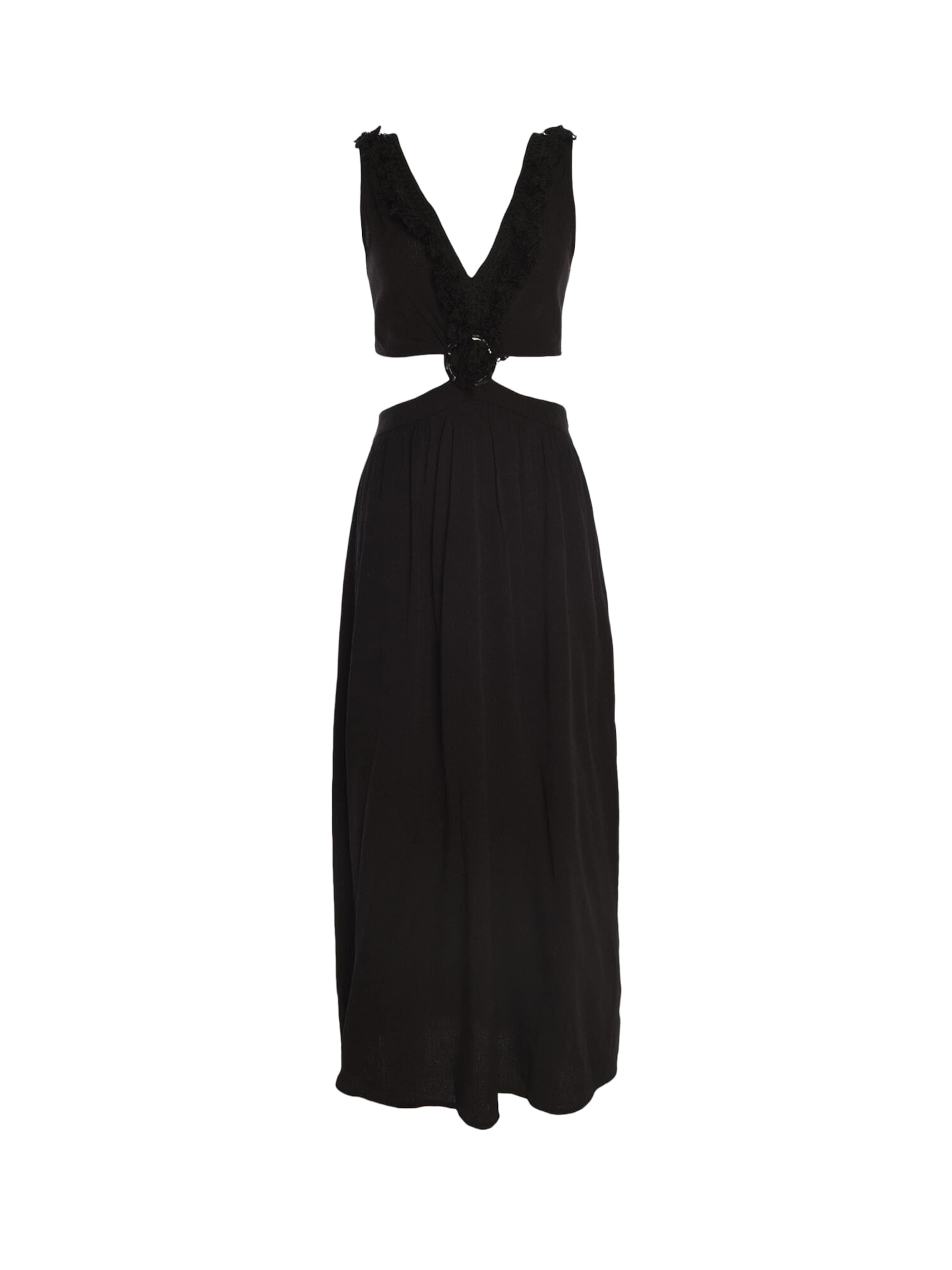 Trendyol - Vestido de verano en negro: frente