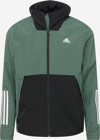 ADIDAS SPORTSWEAR Sportjas '3S Rain.Rdy' in Groen: voorkant