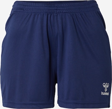 Regular Pantalon de sport 'AUTHENTIC' Hummel en bleu : devant