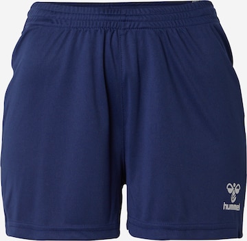 Hummel - Regular Calças de desporto 'AUTHENTIC' em azul: frente