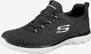 SKECHERS - Zapatillas sin cordones en negro: frente