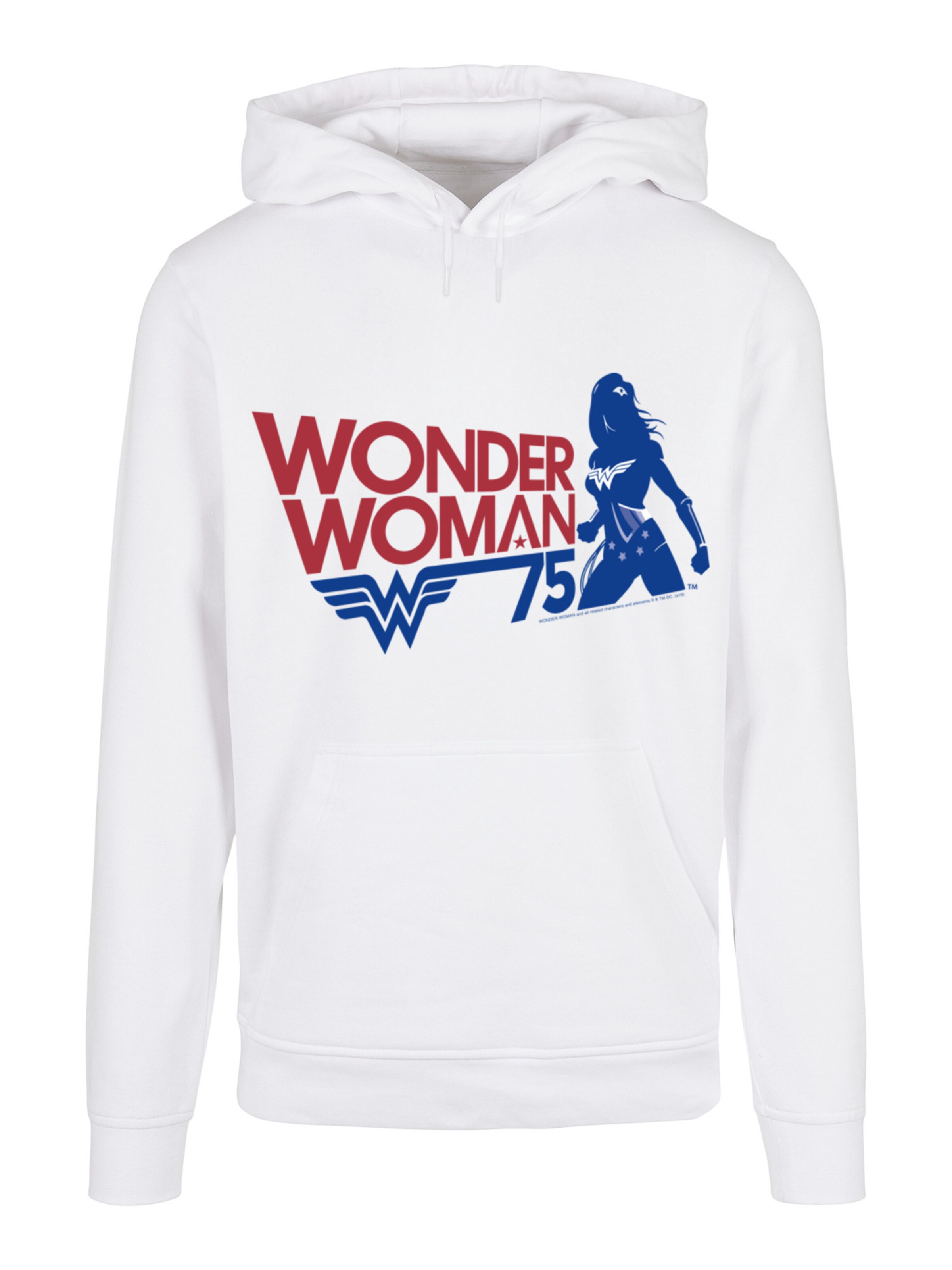 F4NT4STIC Sweatshirt 'DC Comics Wonder Woman Seventy Five' in Wit: voorkant