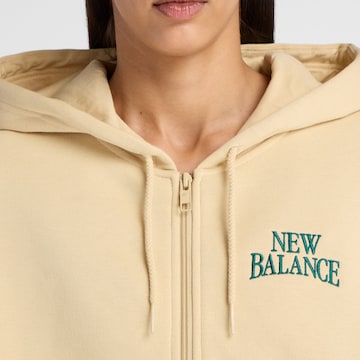 new balance Sweat jacket 'Trackside Fleece Full Zip' in Brown
