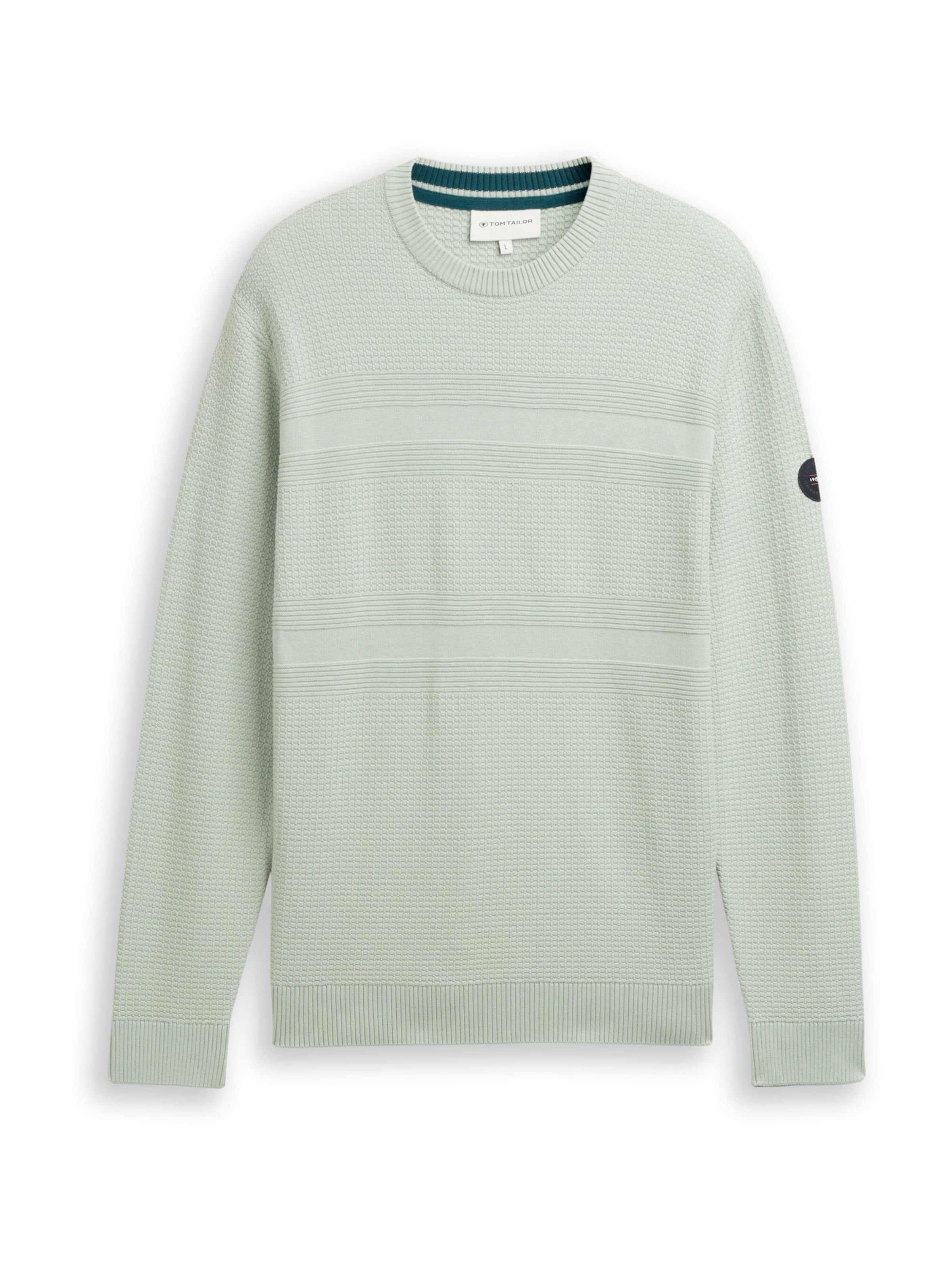 Pulover de la TOM TAILOR pe verde: față