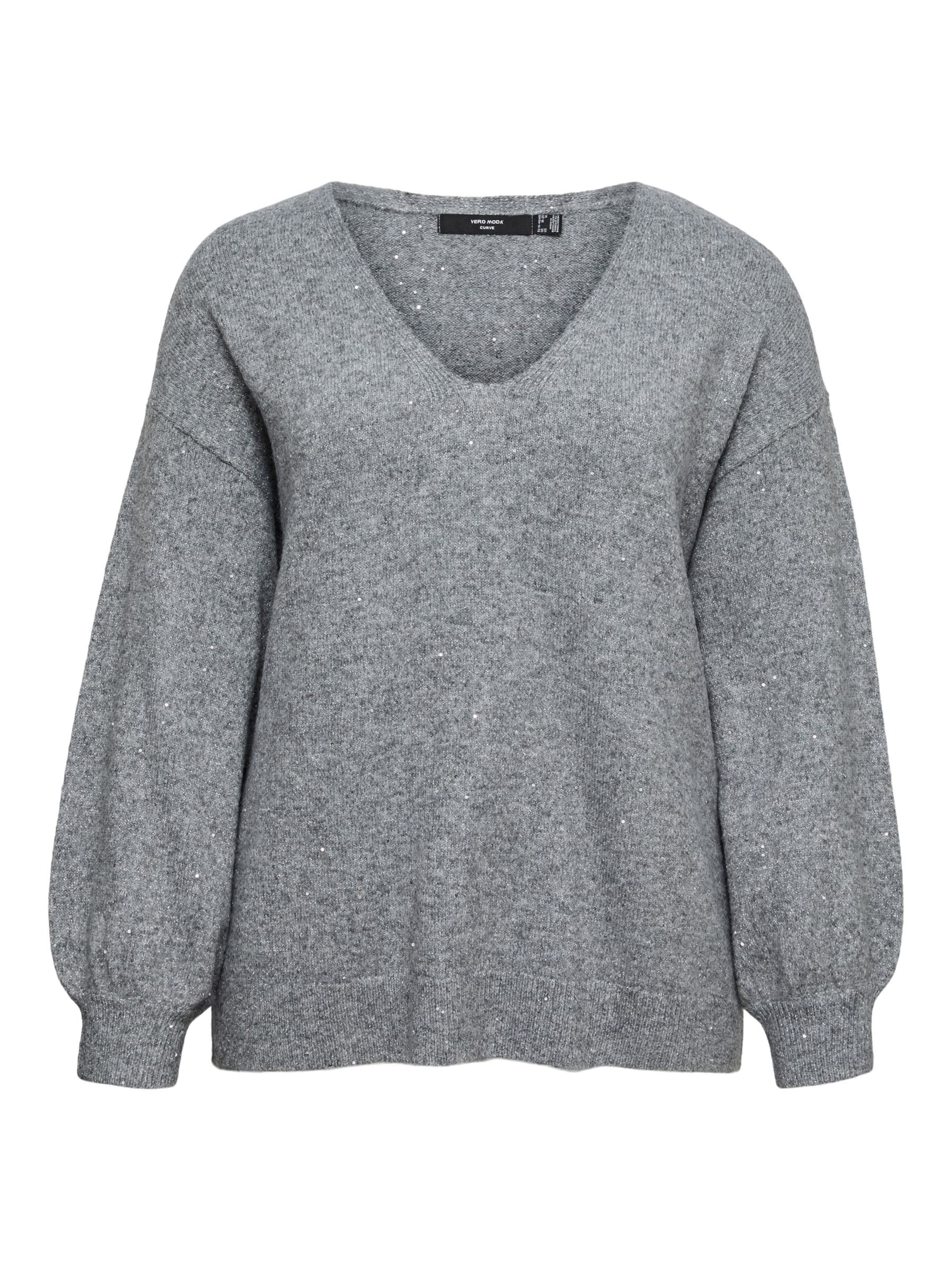 Vero Moda Curve Sweater 'DEMI' in Grey: front