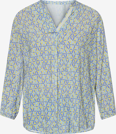 Cartoon Bluse in royalblau / goldgelb / mint, Produktansicht