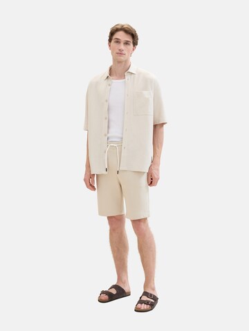 TOM TAILOR Regular Shorts in Beige