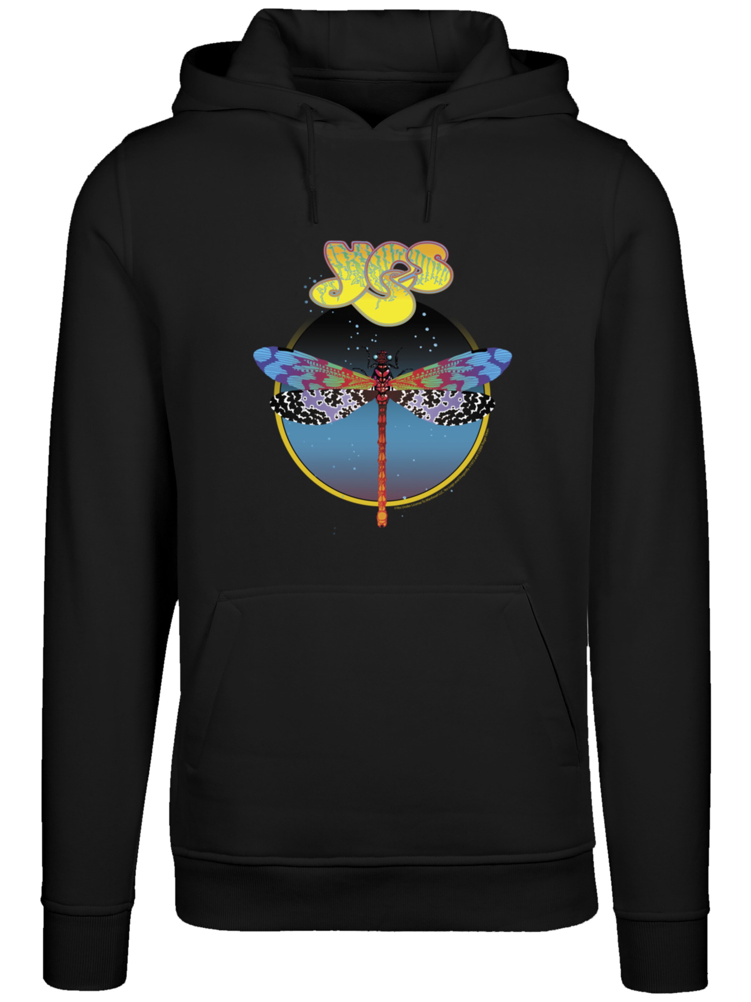 F4NT4STIC Pullover 'YES Dragonfly Tour V1' in Schwarz: Vorderseite