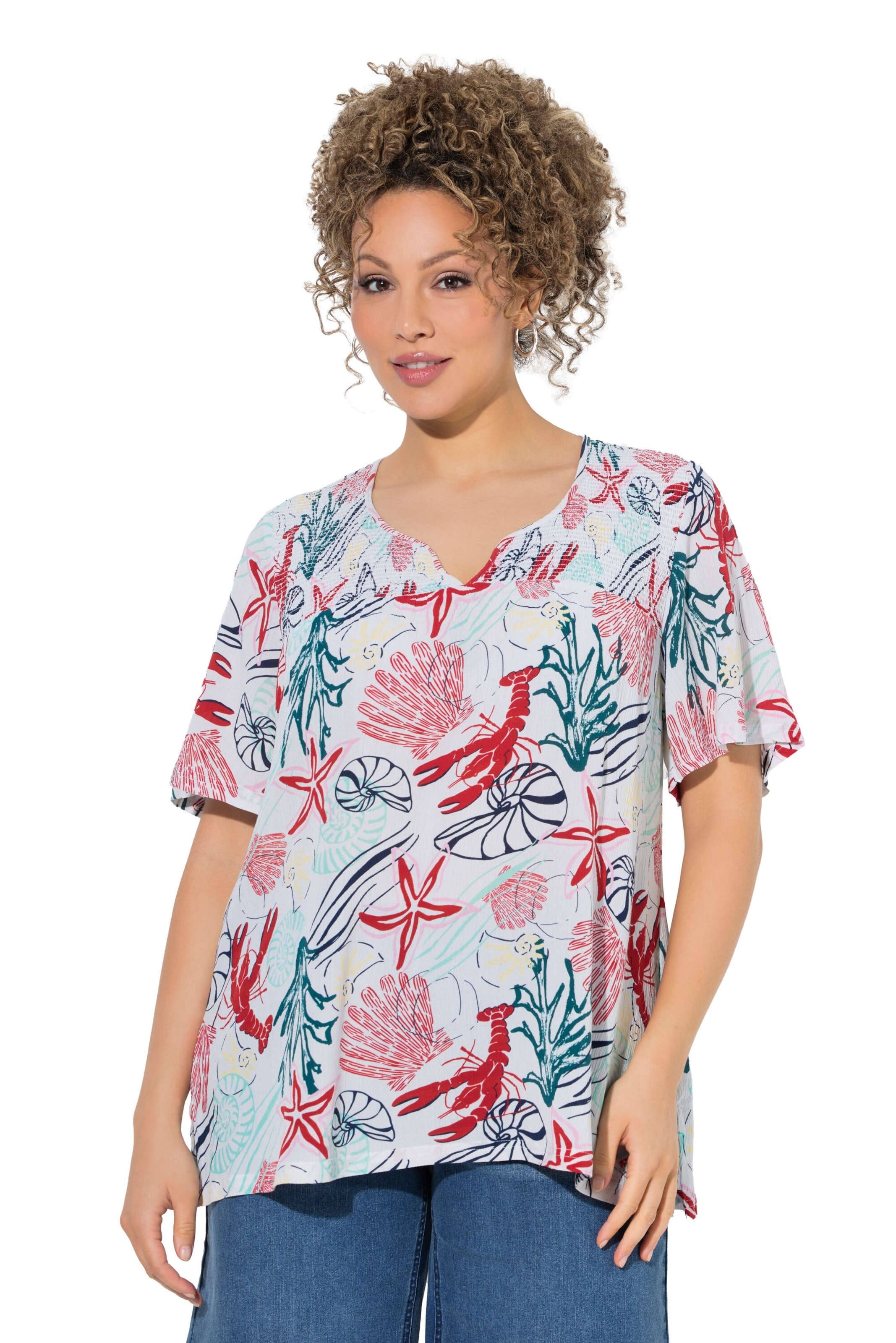 Ulla Popken Blouse in Wit: voorkant