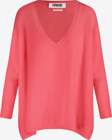 Rainbow Cashmere Sweater in Pink: front