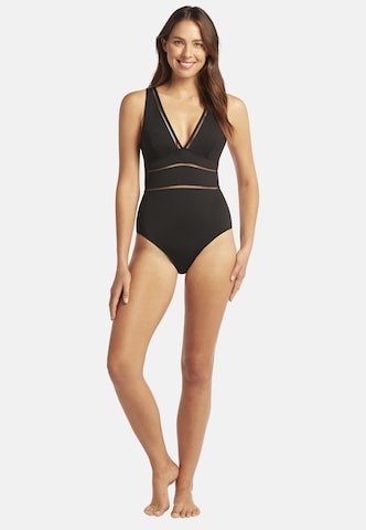 SEA LEVEL Triangel Badeanzug 'Essentials Edit' in Schwarz