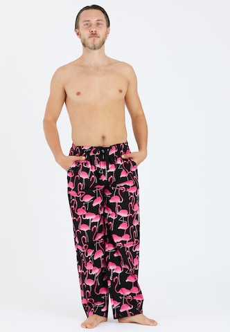 Lousy Livin Pyjamahose 'Flamingo' in Schwarz