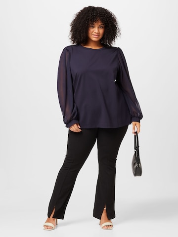 Persona by Marina Rinaldi - Blusa 'OFF' em azul