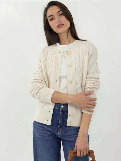 Hiccup Strickjacke 'Strickjacken'‌‌‌‌‌‌‌‌ in S-M in elfenbein, Produktansicht