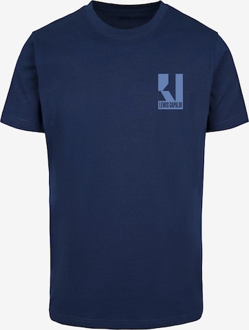 Merchcode Shirt 'Lewis Capaldi - Tour' in Blauw: voorkant