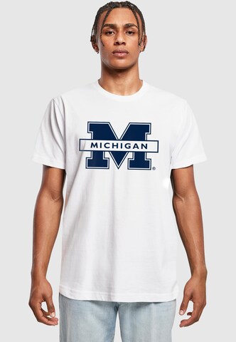 Merchcode Shirt 'Michigan University - Michigan One' in White: front