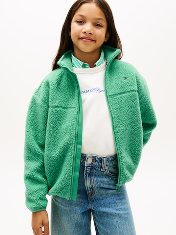 TOMMY HILFIGER Fleecová mikina – zelená
