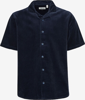 !Solid Regular fit Button Up Shirt ' SDOBAN ' in Blue: front