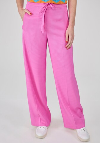 LIEBLINGSSTÜCK Loose fit Pleated Pants in Pink: front