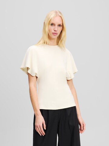 T-shirt Karl Lagerfeld en beige : devant