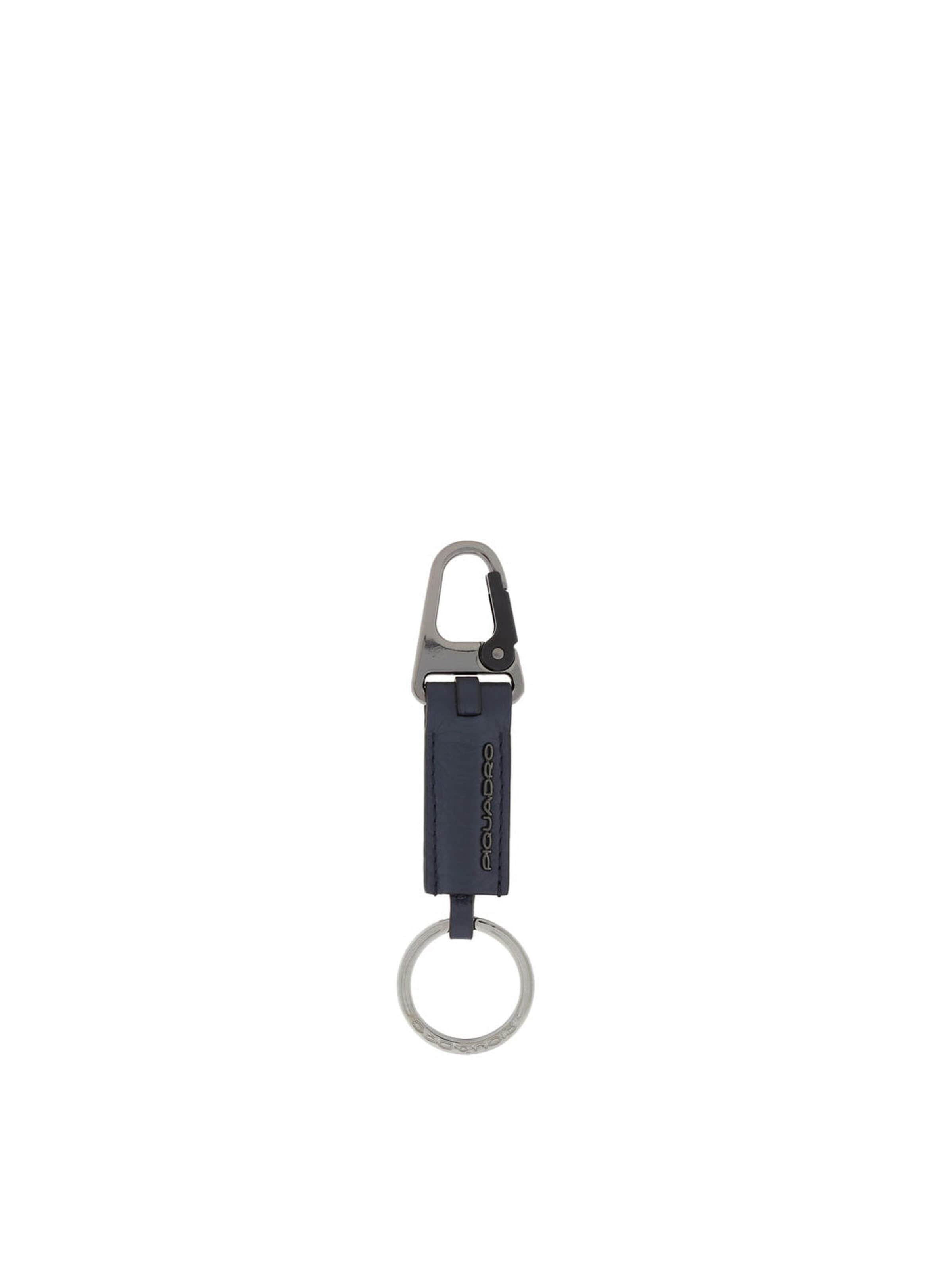 Piquadro Sleutelhanger in Blauw: voorkant
