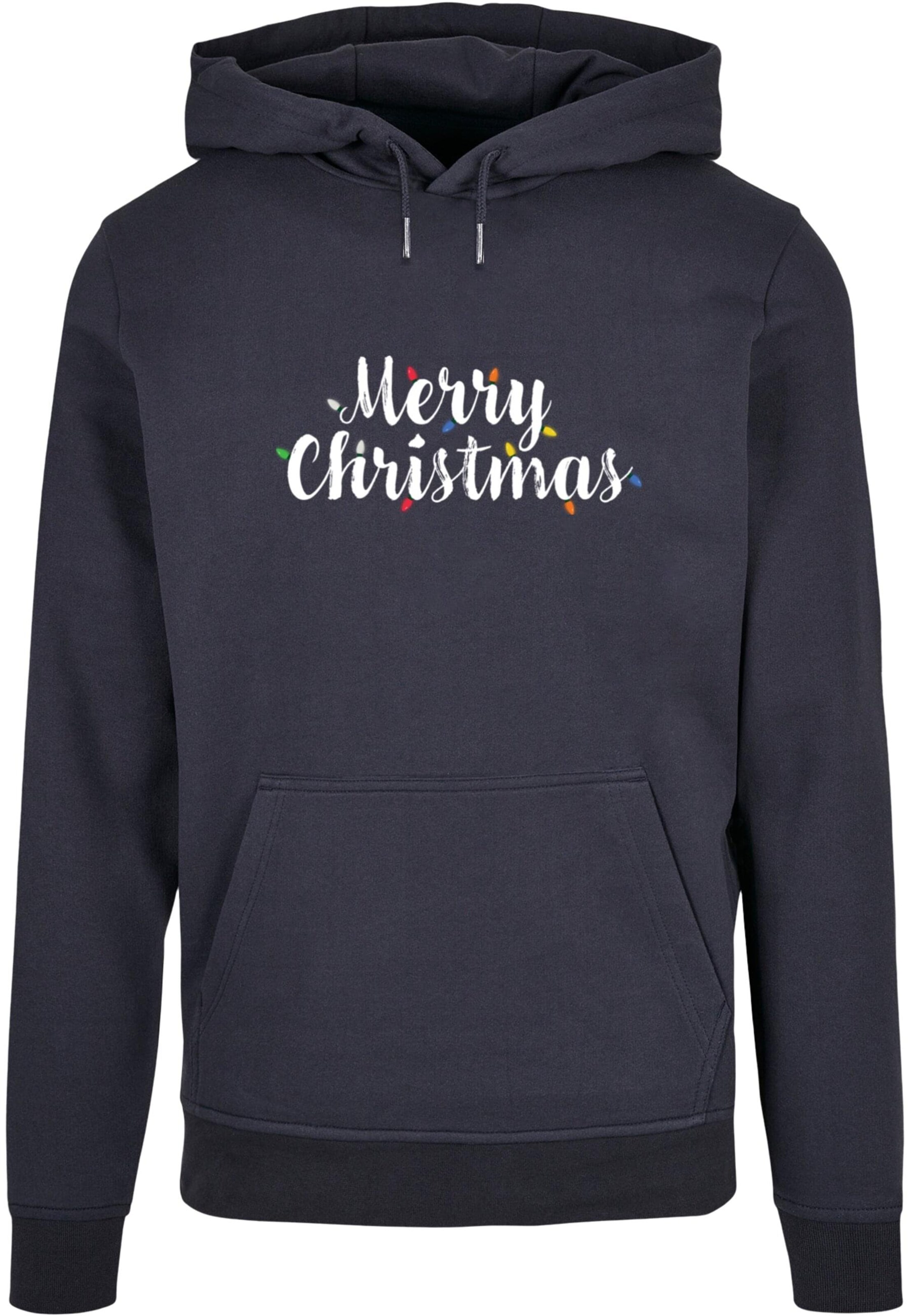 Sweat-shirt 'Merry Christmas Lights' Merchcode en bleu : devant