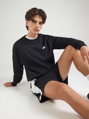 Nike Sportswear Sweatshirt 'CLUB' in Black: front