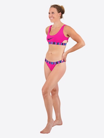 Bustier Hauts de bikini sport Nike Swim en rose