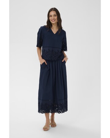 Kaffe Nederdel 'Gertrud' i blå