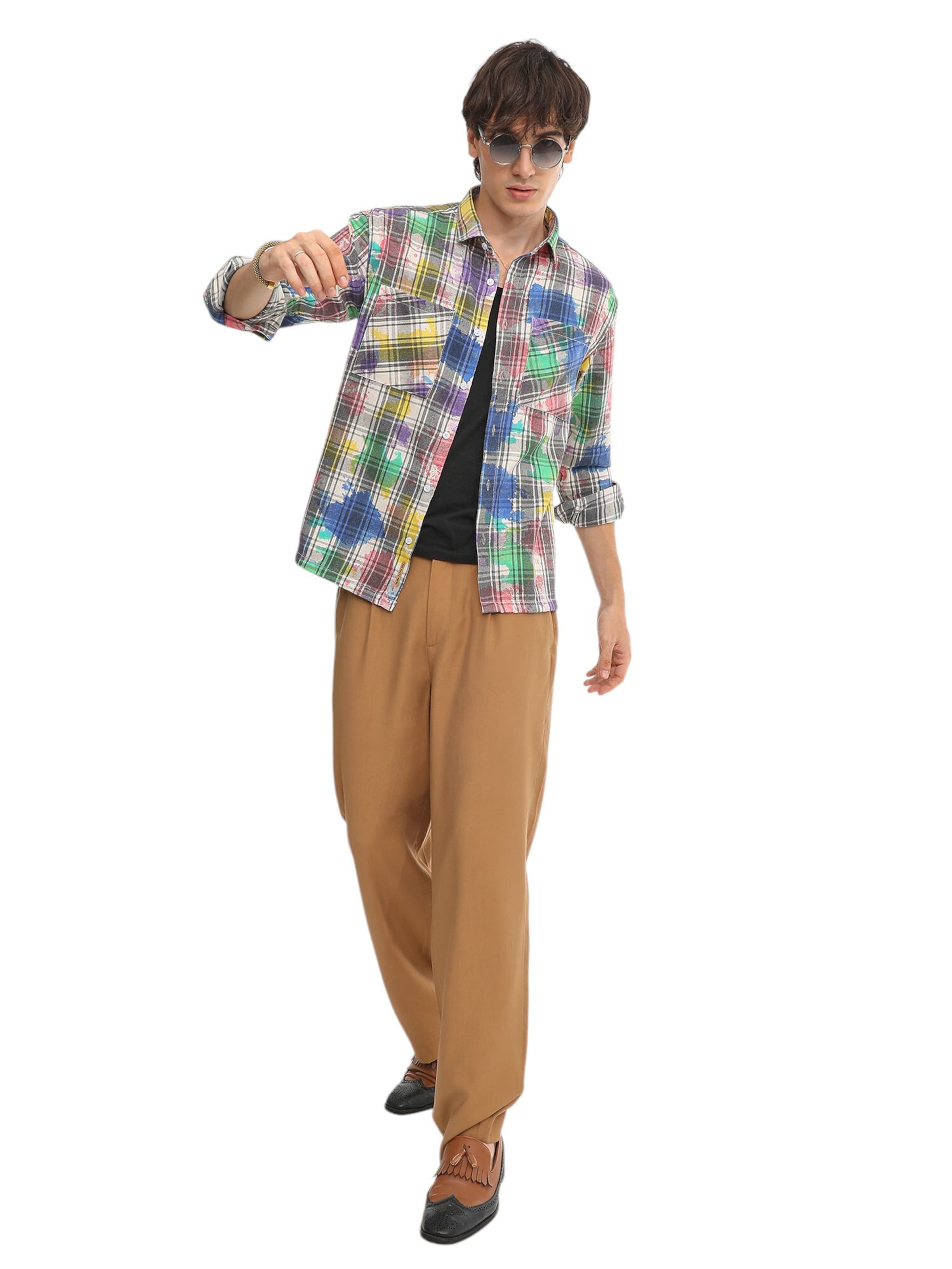 Campus Sutra Regular fit Πουκάμισο ' Tikvah ' σε ανάμεικτα χρώματα