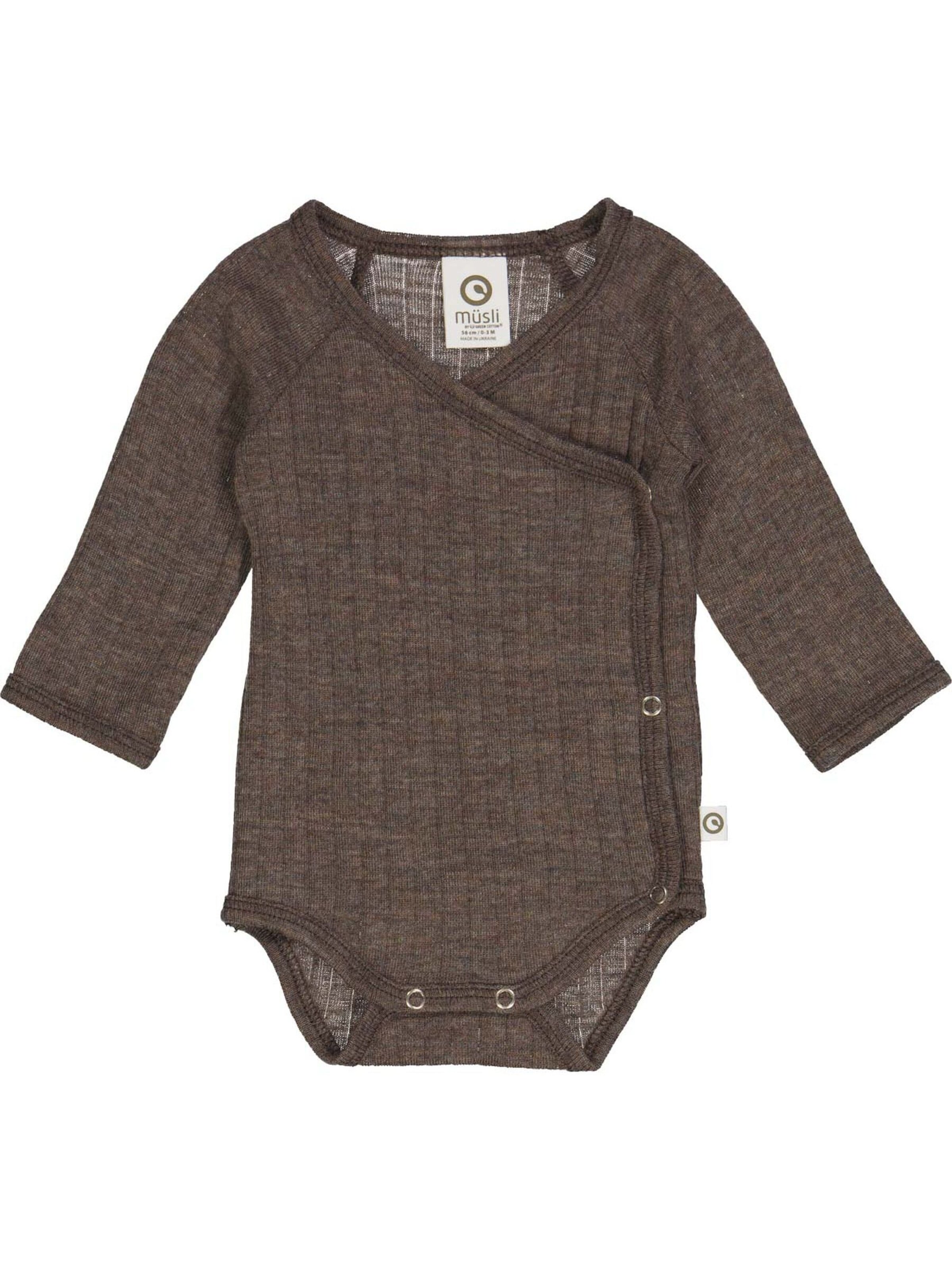 Müsli by GREEN COTTON - Macacão/Body em castanho: frente